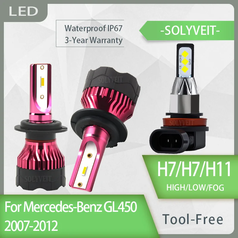

Instant Installation Energy-Saving H7 H7 H11 LED Headlight foglight For Mercedes-Benz GL450 2007 2008 2009 2010 2011 2012