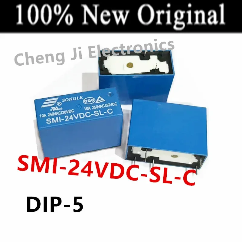 10PCS   SMI-05VDC-SL-C 、SMI-12VDC-SL-C 、SMI-24VDC-SL-C    DIP-5   10A   New Original Power Relay