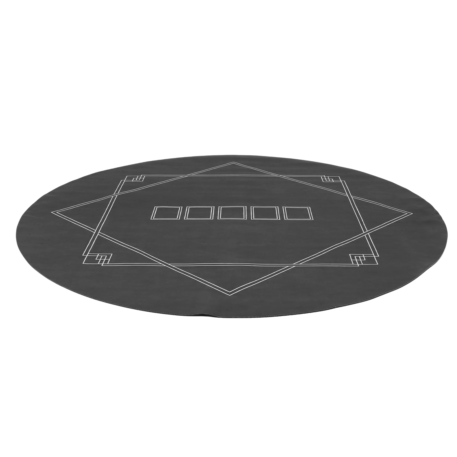 120x120cm Folding Poker Table Topper Water-Repellent Round Poker Mat Hemmed Edges with Rubber Grip Matting for Gaming Everywhere