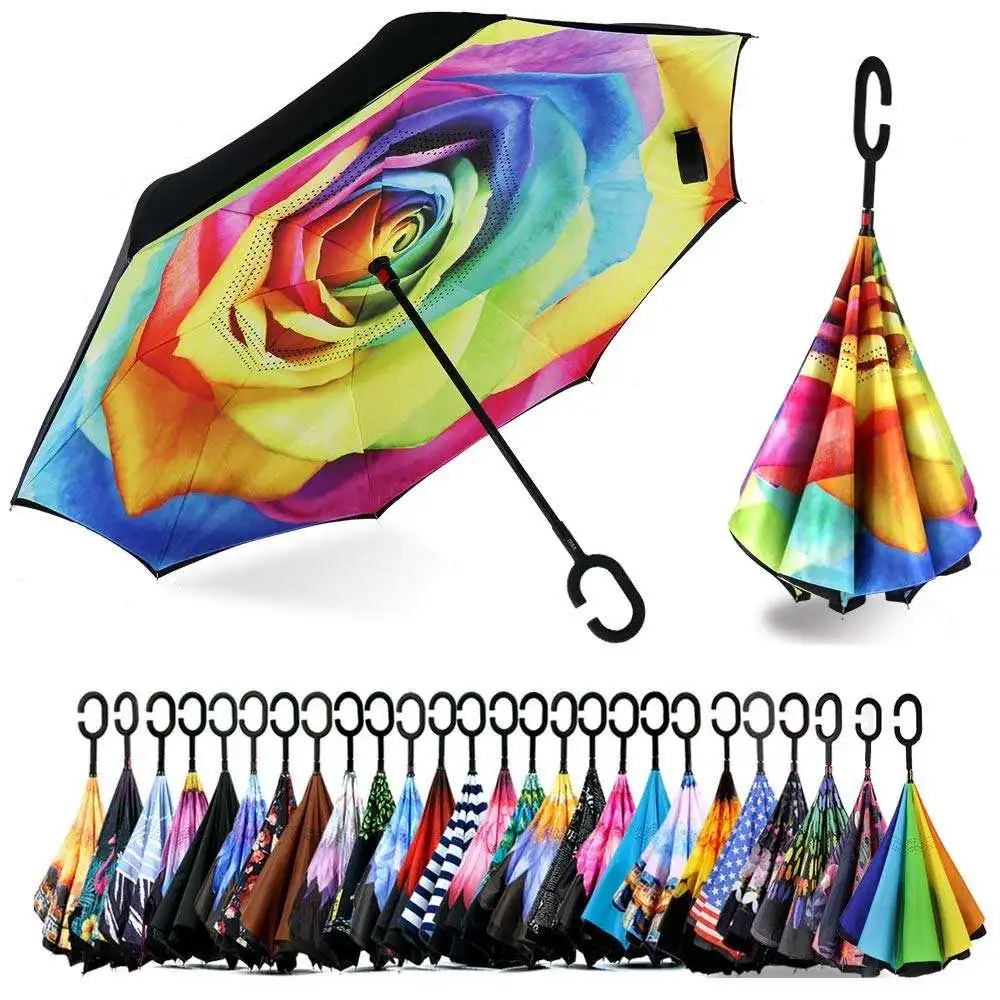 Promotional Travel Umbrella Black Pongee Waterproof Auto Open Paraguas 8 10 12 Ribs 3 Folding Uv Automatic Umbrella