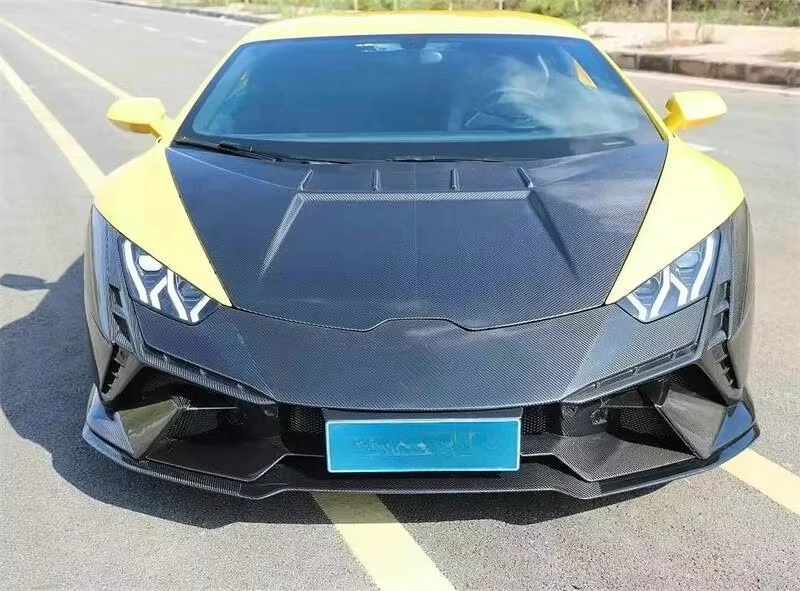 TECNICA STYLE V WEAVE FULL CARBON FIBER HOOD for 2014-2018 LAMBO HURACAN LP610-4 LP580