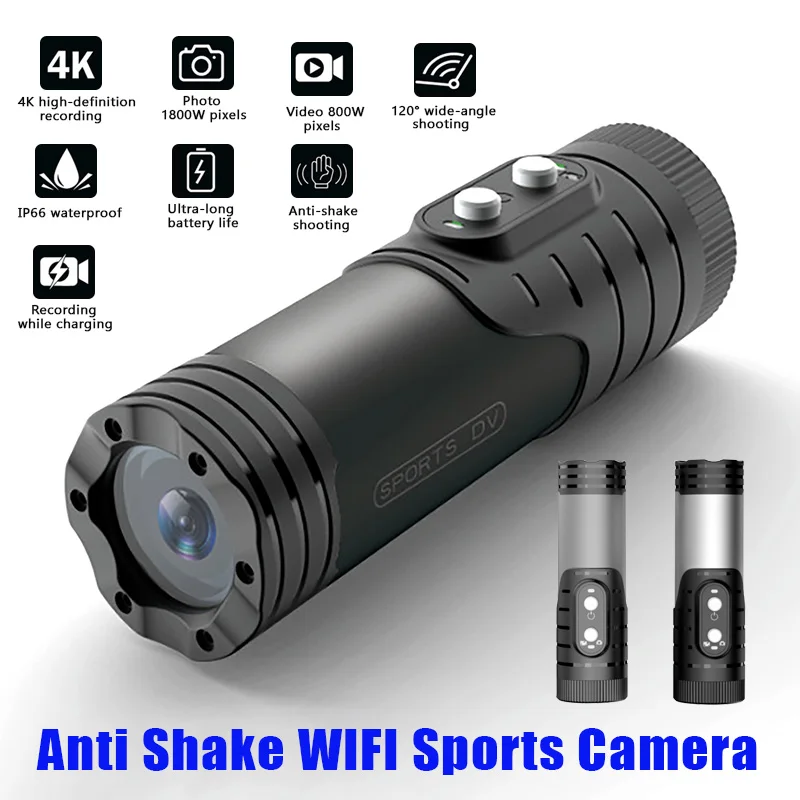 

Anti-shake WIFI Action Video Sport Mini Camera Ultra Hd 4K Outdoor Cycling Helmet Recorder For Motorcycle Helmet MTB Bicycle
