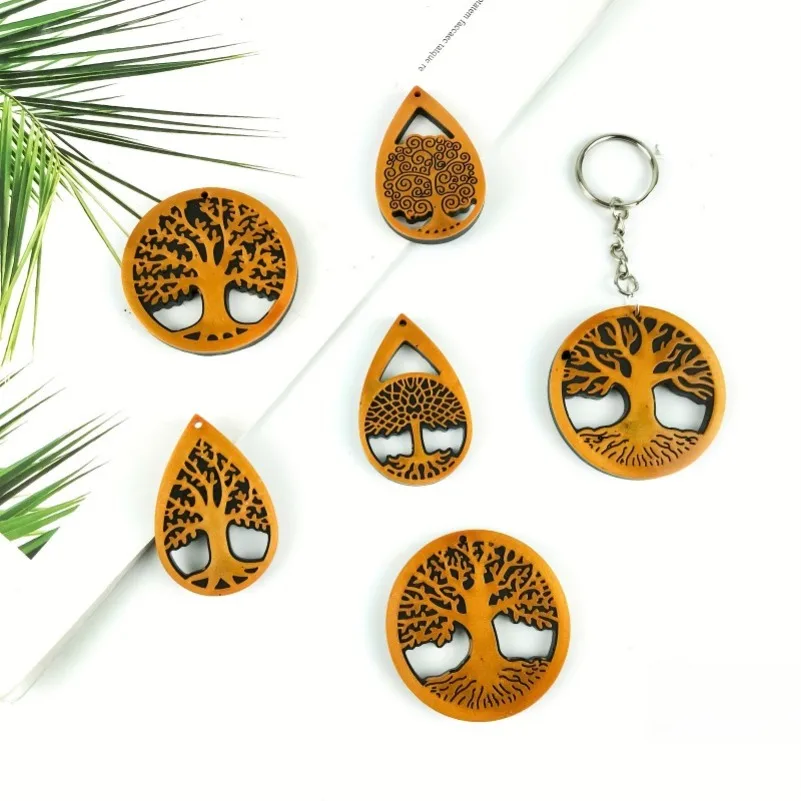 Earring Pendant Silicone Mold Epoxy Resin Jewelry Making Molds Heart Leaves Moon DIY Charms Pendant Mould Creative Jewelry Craft