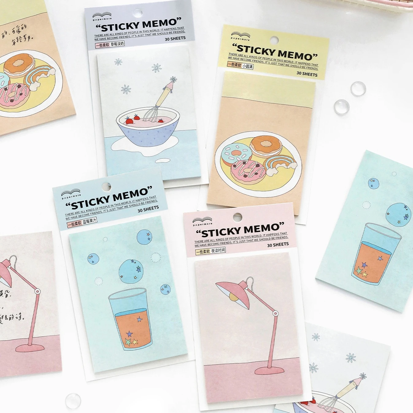 Some Soft Series N Times Sticky Notes Ins Style Writing Paper Convenient Memo Stickers Student Office Decorative Message Note