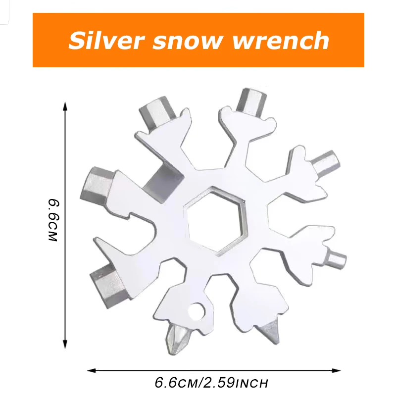 19-in-1 stainless steel snow lake multifunctional tool 19-in-1 multifunctional tool snowflake wrench