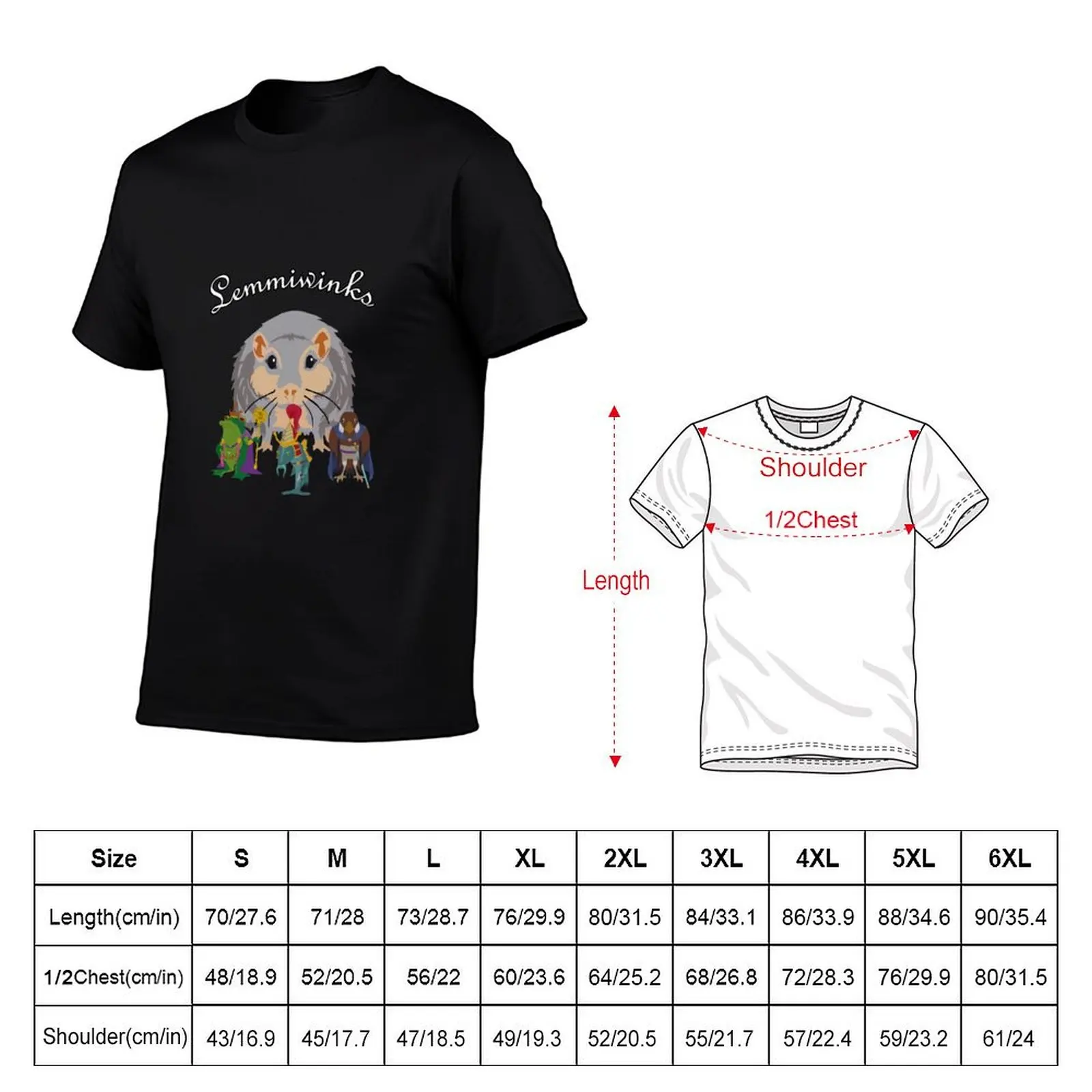 Lemmiwinks T-Shirt hippie clothes customizeds quick-drying T-shirts oversize shirts graphic tee men