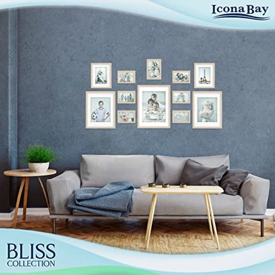 Picture Frame Fits 11x15 Phos with Image - Modern Style Engineered Wood Poster Frame - Wall Mount Only - Bliss Collection