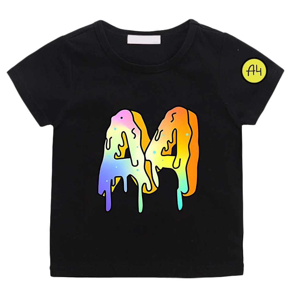 A4 Dounts T Shirt Kids T-shirt Merch A4 Lamba Shirt Boy Girl Short Sleeves T-shirts Summer Children Baby Clothing Top