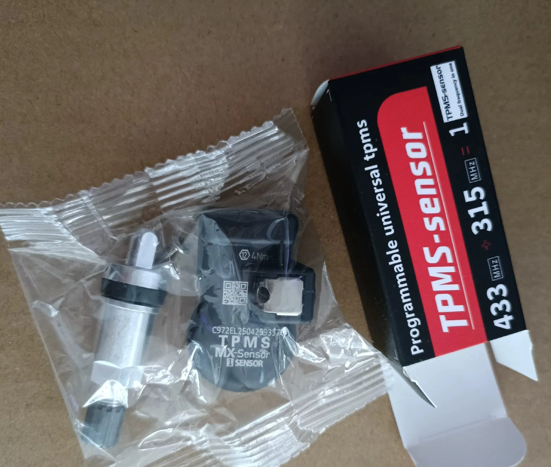 TPMS Programmable Tire Pressure Sensor Universal 315-433MHz Dual Frequency Black Metal Sensor - Image 6