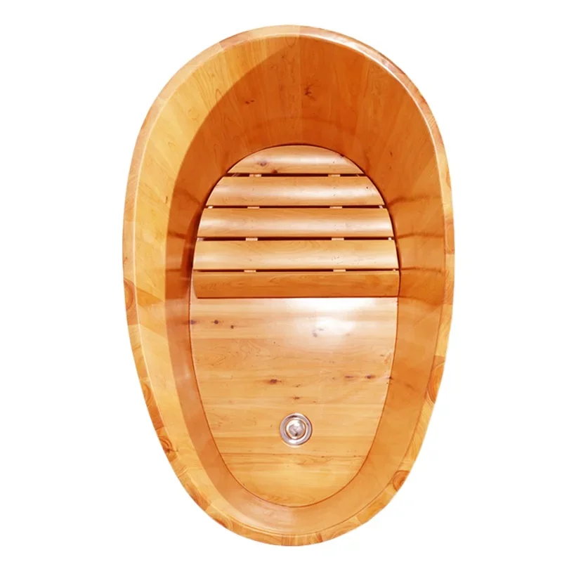 Paintless bath bucket, wooden bucket, bathtub, bathtub, bath, adult, wooden fumigation bath bucket, household