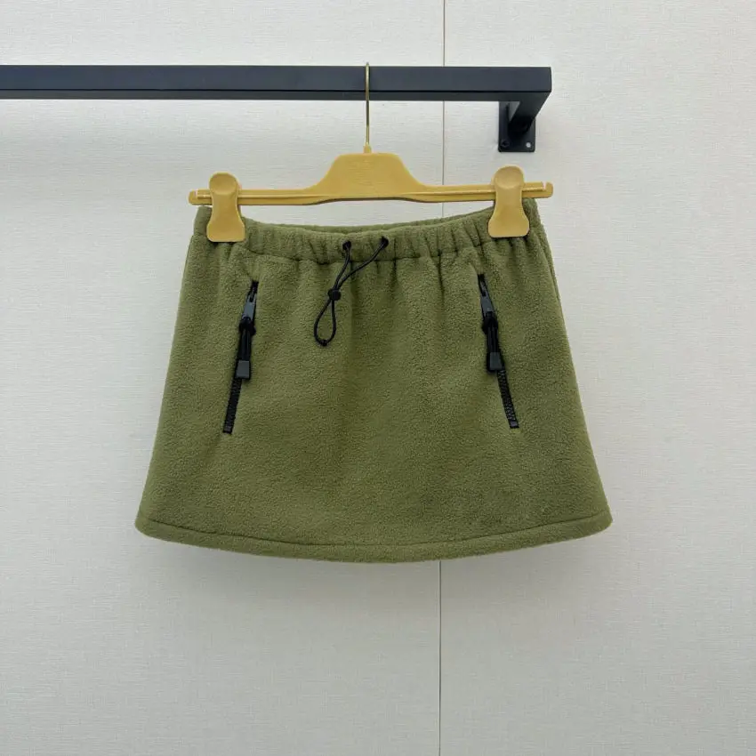 2026 New Early Autumn Women's High Waist Drawstring Pocket Slimming Versatile Slim Mini Skirt