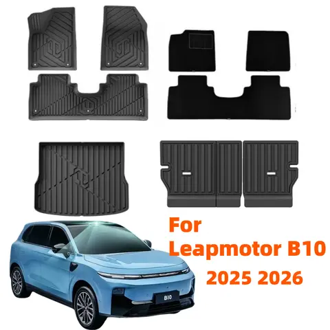 Car Floor Mats for Leapmotor B10 2025 2026 All-Weather Waterproof 3D TPE Front Rear Cargo Liner Accessories Seat back cushion