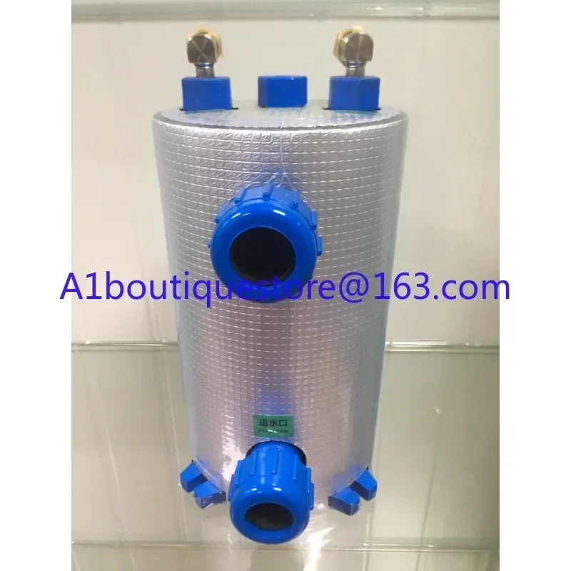 Seafood pool titanium barrel heat exchanger 1P 0.5P fish tank pure titanium tube bubble evaporator chiller