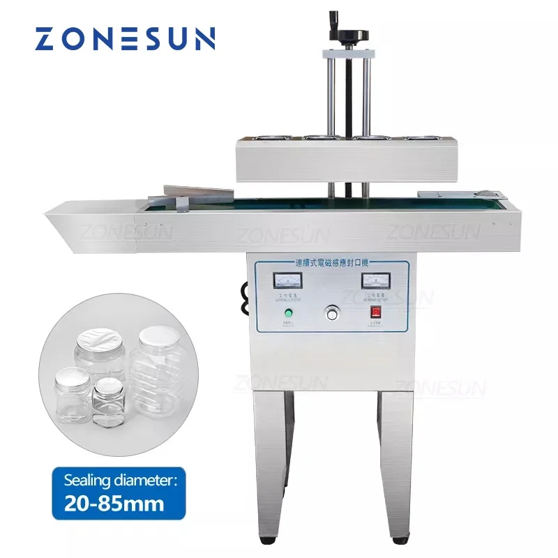 

Zonesun Vertical Sealing Machine Electromagnetic Continuous Induction Aluminum Foil Sealing Machine Indution Automatic Sealer