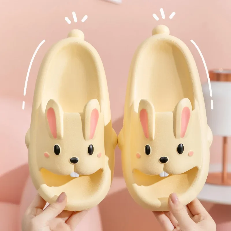 Woman Slippers Rabbit Cartoon cute Kawaii Summer beach outdoor flip flops Sandals anti-slip EVA funny soft indoor home house new