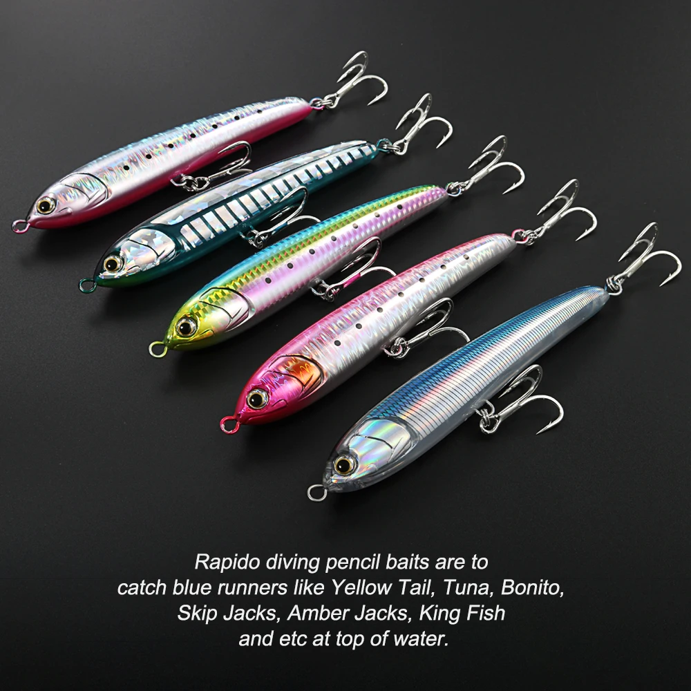 Jigging Pro 160 Tipo Lápiz Señuelo de Superficie Flotante Rápido - imagen 5