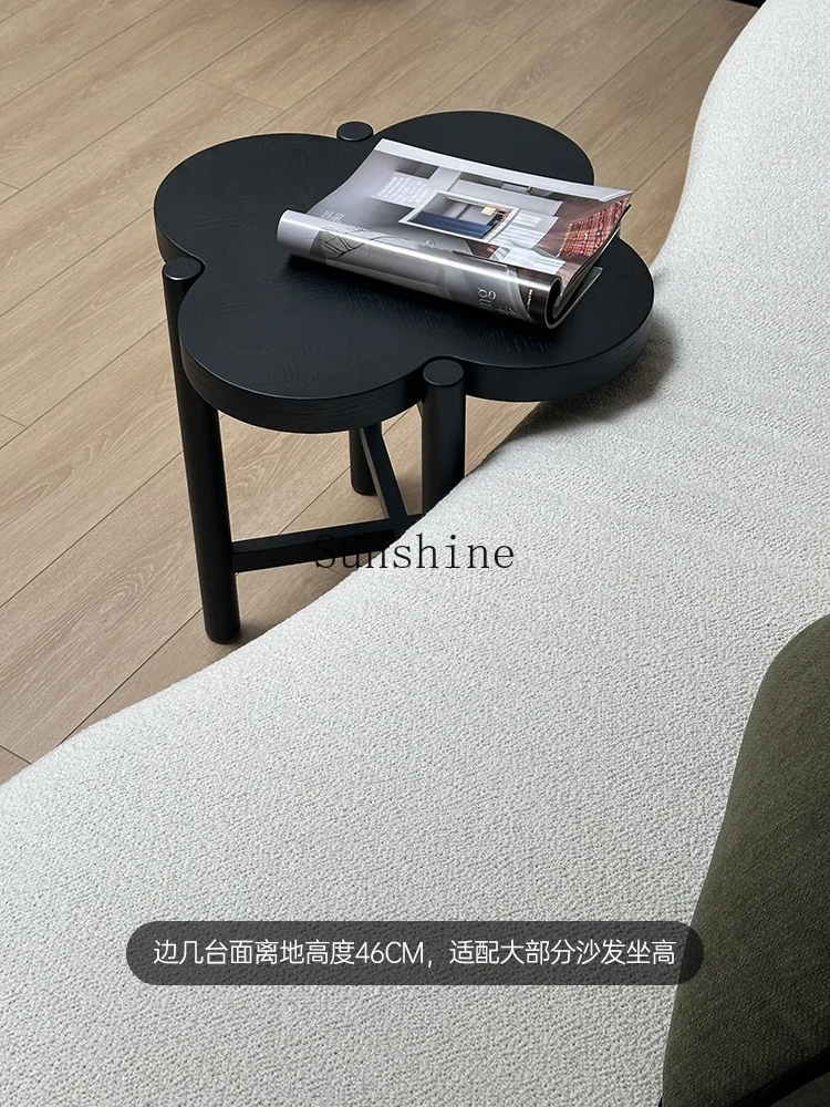 French antique coffee table living room home, solid wood black Yandi furniture  FT