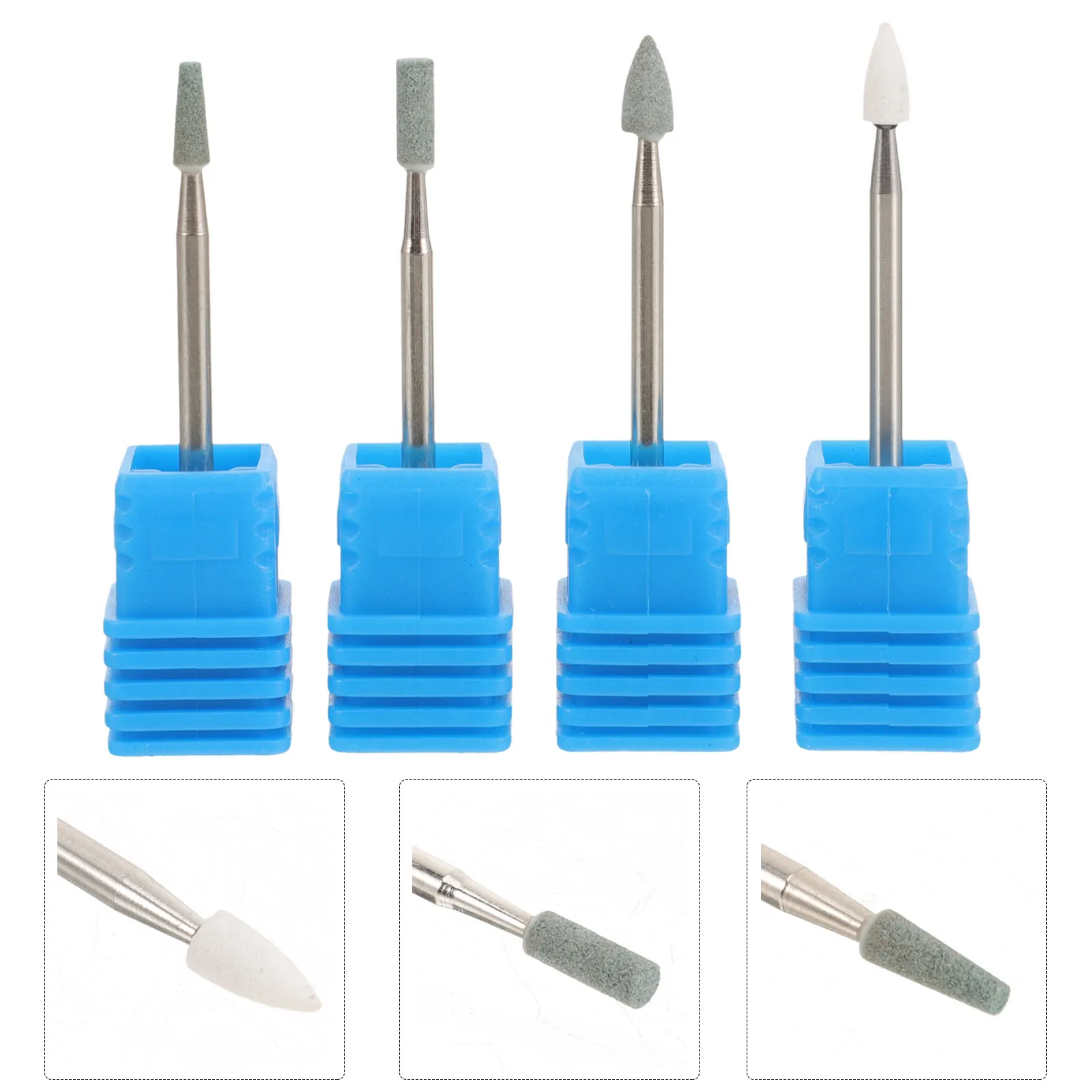 

Набор из 4 насадок для маникюрного аппарата: профессиональные фрезы для полировки и удаления кутикулы