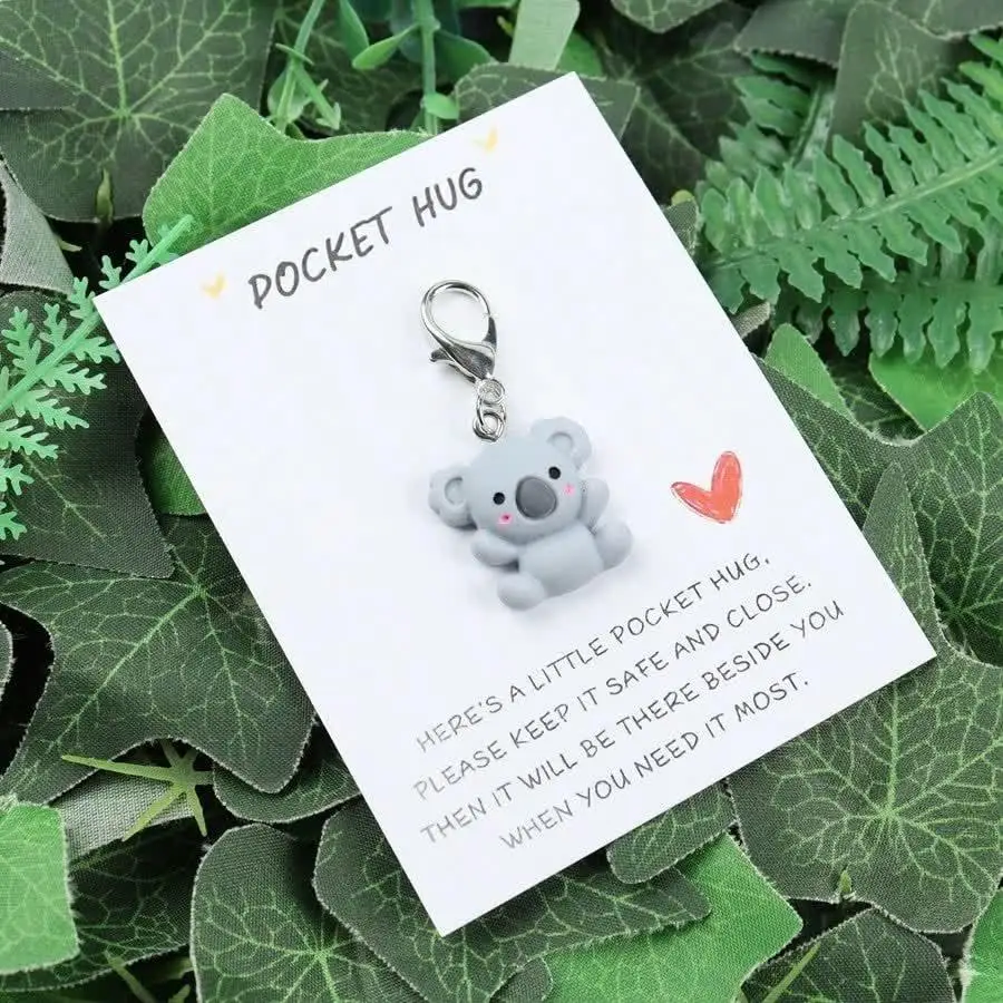 1/5/10/20/50/100pcs Cute Koala Keychain Pocket Hug Charms, Cute Bag Pendant, Love & Care Party Favor, Ideal For Christmas, New Y