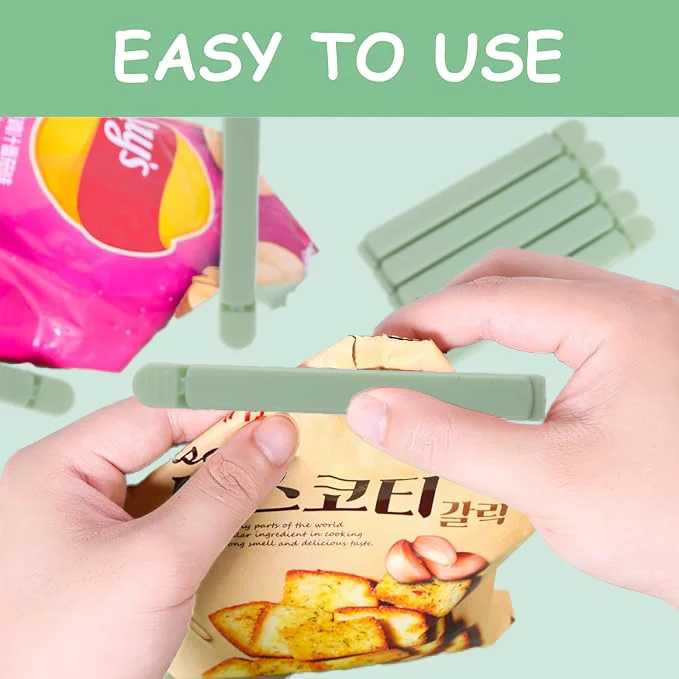 Strong Hold Food Bag Sealer Clips, Reusable Kitchen Storage Clamps for Chips,Snacks,Frozen Food, Household Kitchen Gadgets Tools