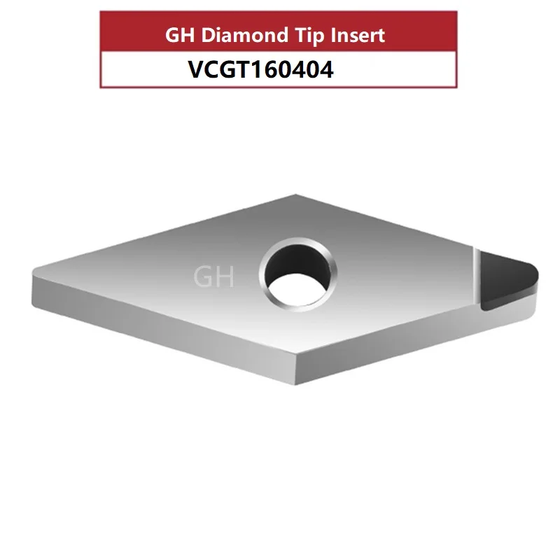 Ferramentas de Torneamento do Cortador do Diamante do Pcd Torno Chato Externo do Cnc Placas de Corte de Carboneto de Alumínio de Latão Vcgt160404 Vnmg160408