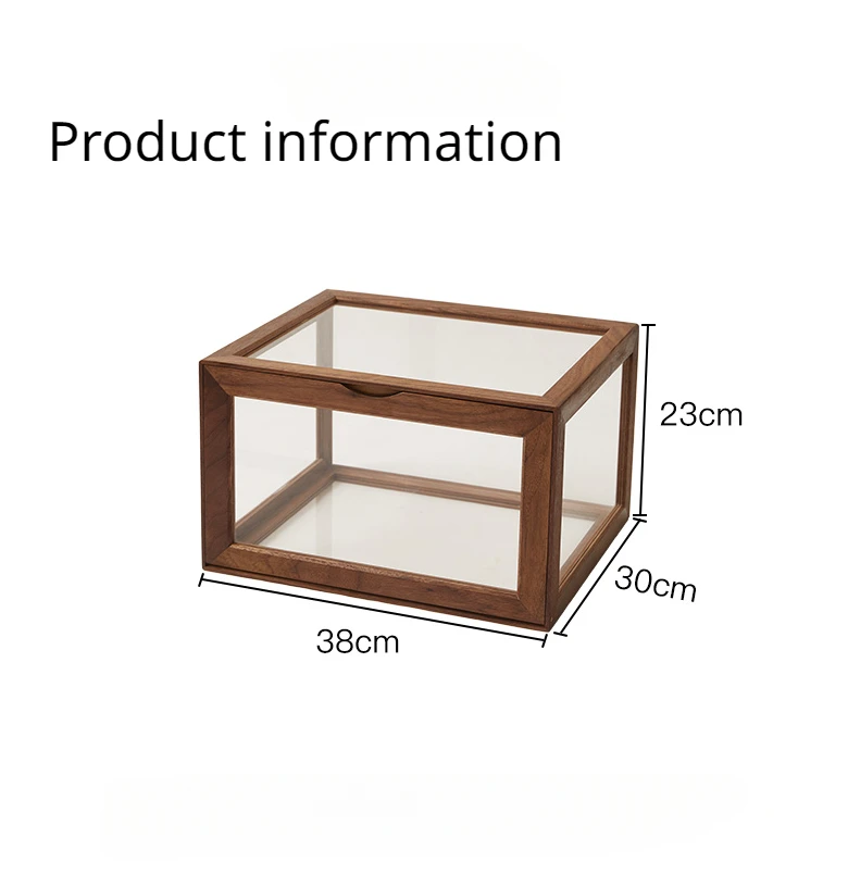 Solid Wood Shoe Box, Dustproof, Transparent Storage Box, Acrylic Shoe Wall, AJ Display Cabinet without Installation