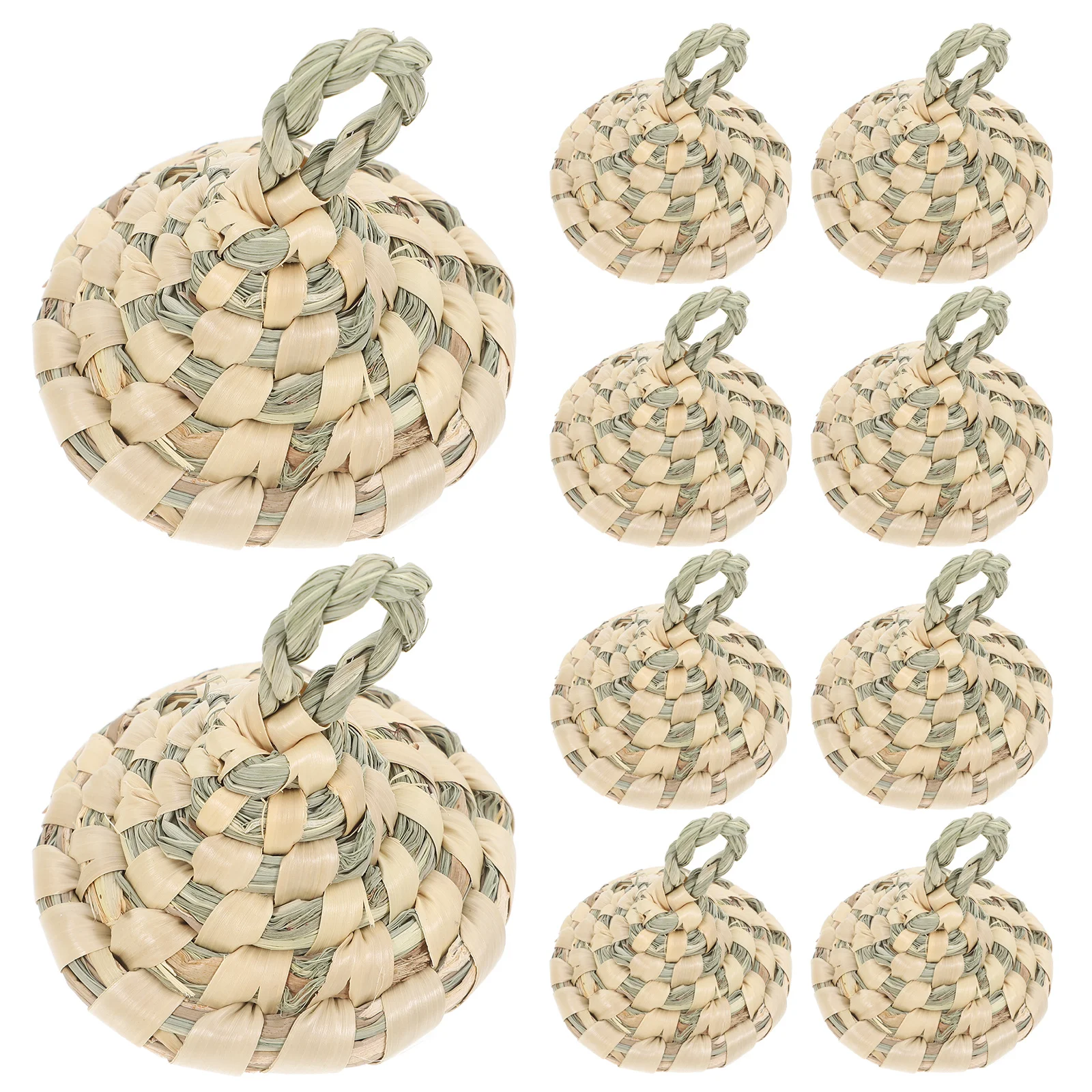 

10Pcs Mini Straw Hats for Crafts Woven Tiny Hats Adornments DIY Photo Props Multipurpose Decorations Woven Hat