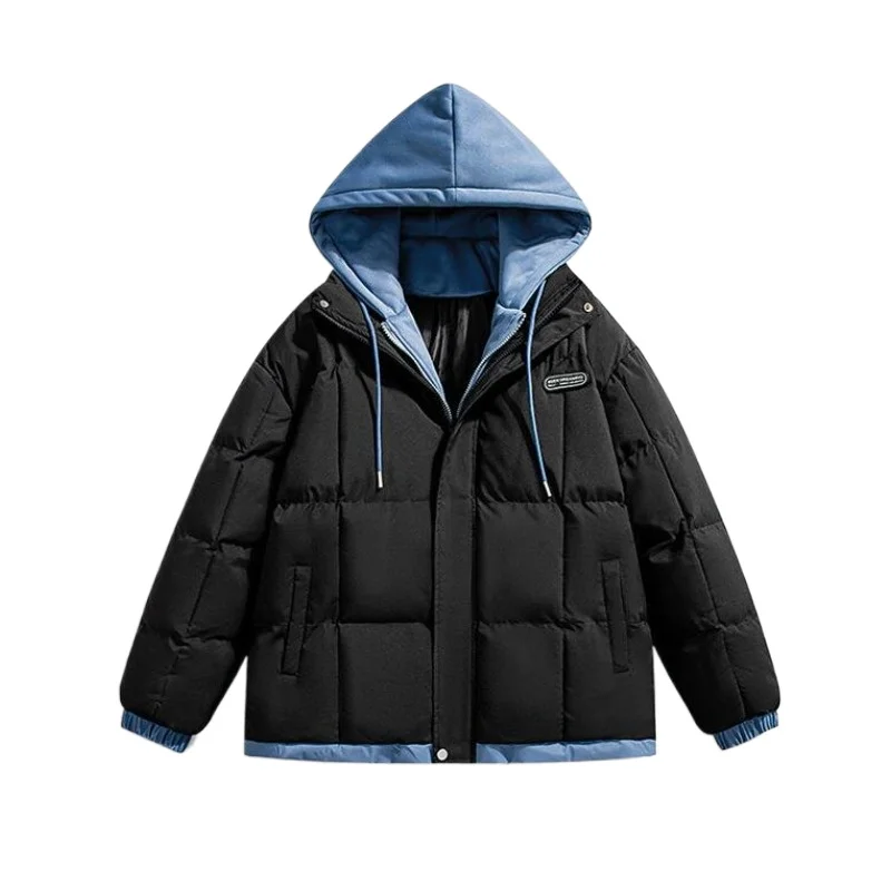 

New Fashion Men Removable Hooded Casual Down Jackets Couple Warm Parkas Male Thicker Winter Coats Man Loose Warm Parkas Size 5XL