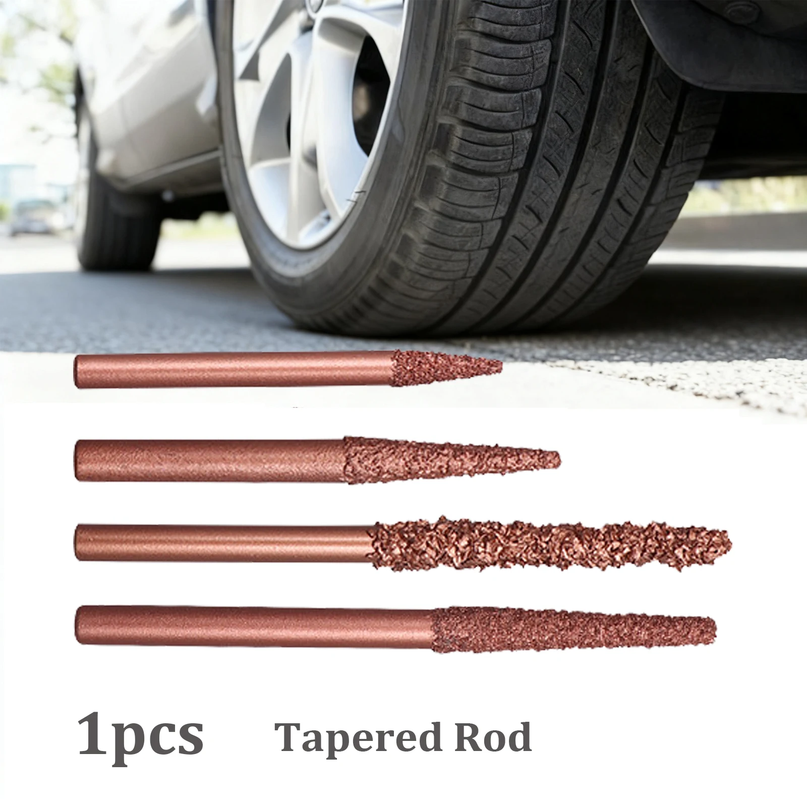 Professional Tapered Grinding Head for Tire Repair, Alloy Steel & Tungsten Steel Grinding Wheel,Universal Tire Patch Repair Tool