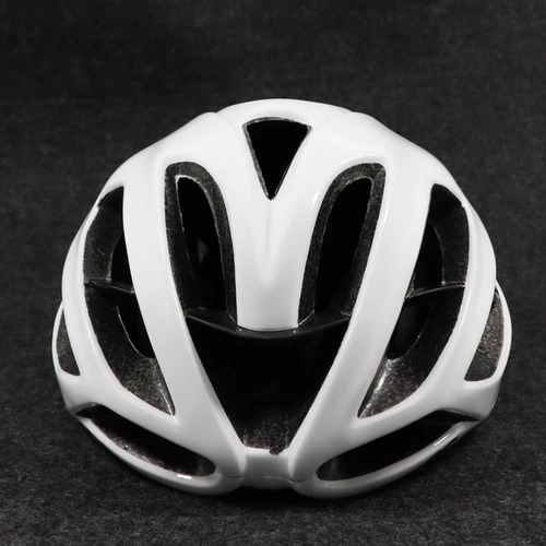 Imagen 2 del producto Casco aerodinámico blanco para bicicleta de carretera, protección de seguridad para deportes al aire libre, talla M L 52CM