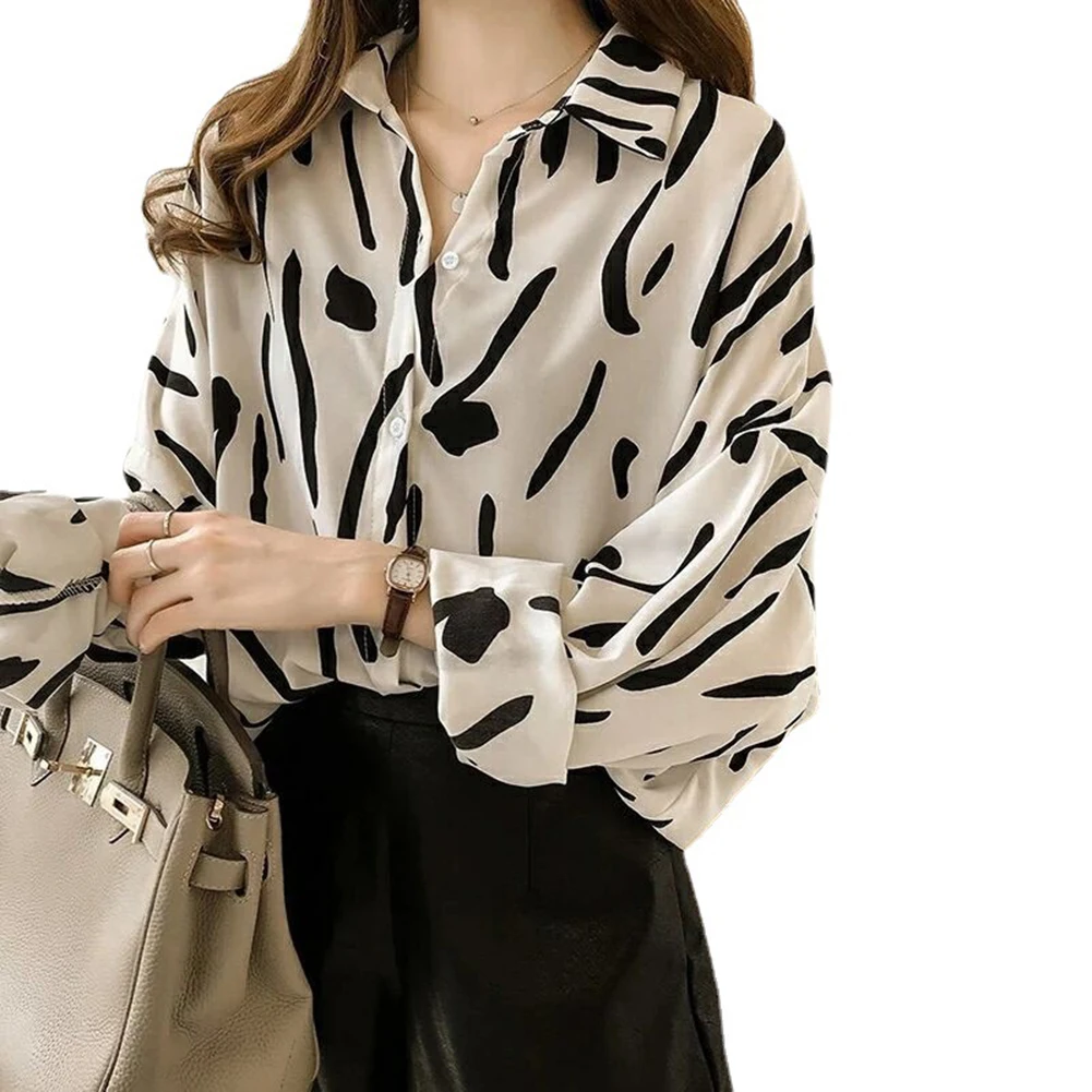 

Fashionable Loose Fitting Shirts Casual Shirts Lapel Style Blouse Large-Sized Tops All Season Clothing Brand New Condition
