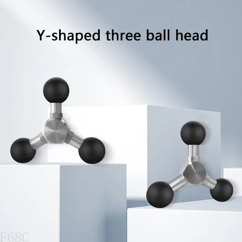 F68C 1 인치 25.4mm 트리플 고무 볼 헤드 확장 어댑터 오토바이 핸들 바