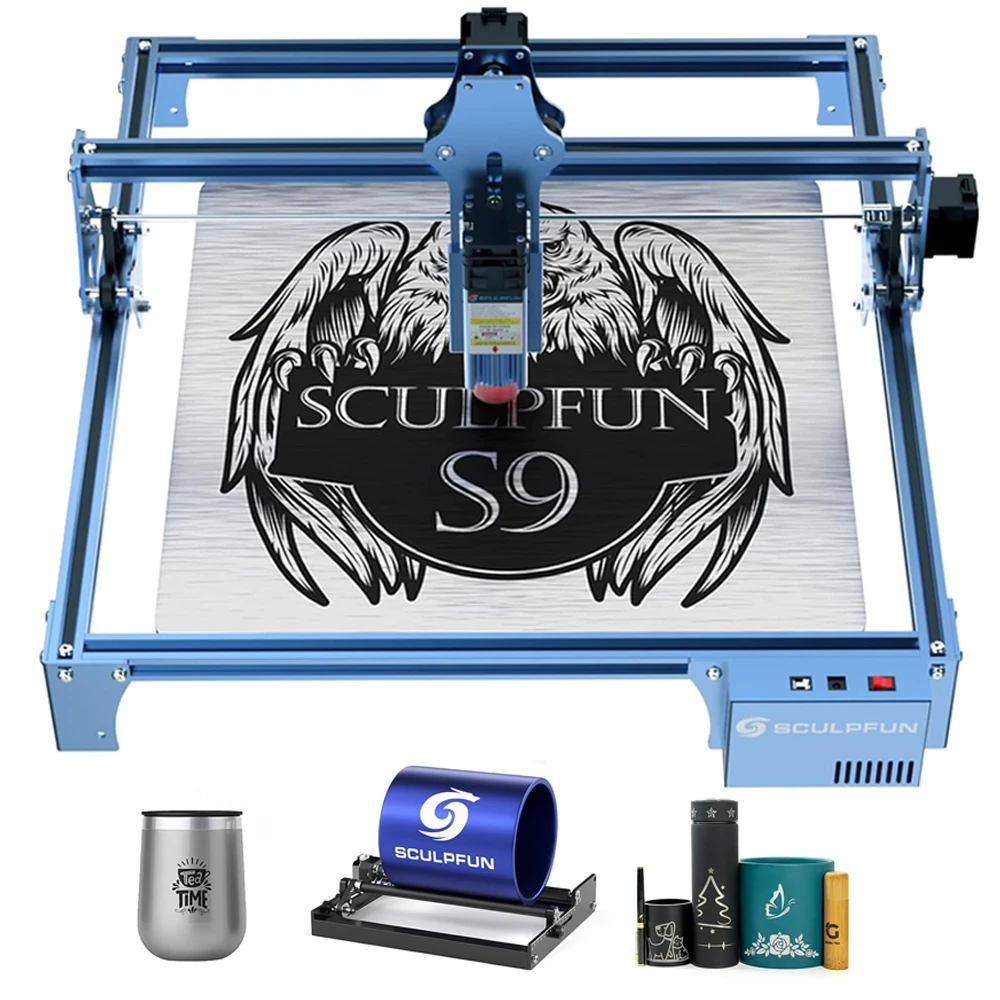 

SCULPFUN S9 90W Effect Laser Engraving Machine Ultra-thin Laser Beam Shaping Technology Acrylic Engraver Cut Machine 410x420mm