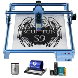 SCULPFUN-S9 Máquina De Gravura A Laser, Efeito 90W, Ultra-Thin Laser Beam, Shaping Tecnologia, Máquina De Corte Gravador Acrílico, 410x420mm