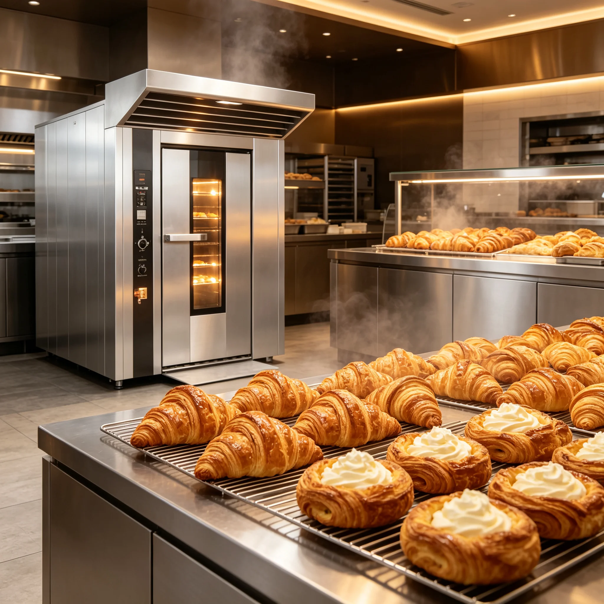 Convection Countertop Oven, All Stainless Rotary Roaster, Built-In Timer Light for Bakery Pastry Roast
