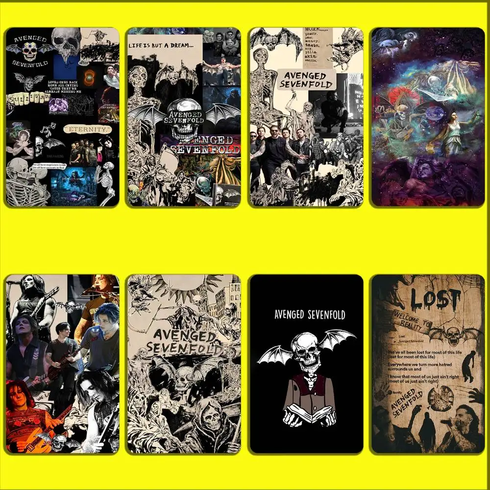 

A-Avenged Sevenfold A7X Card Stickers For Debit Bank Credit Cards Metro Bus Pass Sticker Decoration Cover Skin