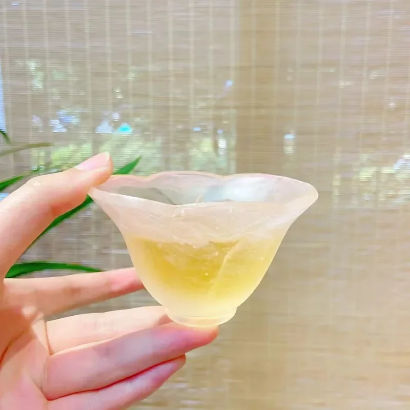 Yuxiang Glazed Calendula Teacup Set Ancient Style Desktop Ornament Unique Color Changing Ceramic Tea Ware Jewelry Gift Box