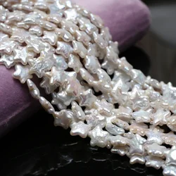 Natural White 12x12mm Freshwater Star Shape Pearl Stand for Jewelry Making Necklaces Bracelets Earrings Accessories Gifts