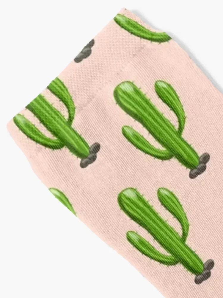 Hand drawn saguaro cactus vector seamless pattern Socks Men's loose men cotton high quality Children's Socks Woman Men's