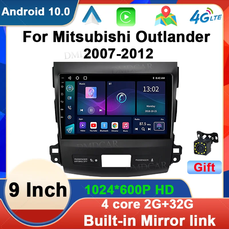 

Android 10 Wireless Carplay Car Radio For Mitsubishi Outlander 2 2007-2012 Multimedia Player Stereo GPS navigation Head Unit