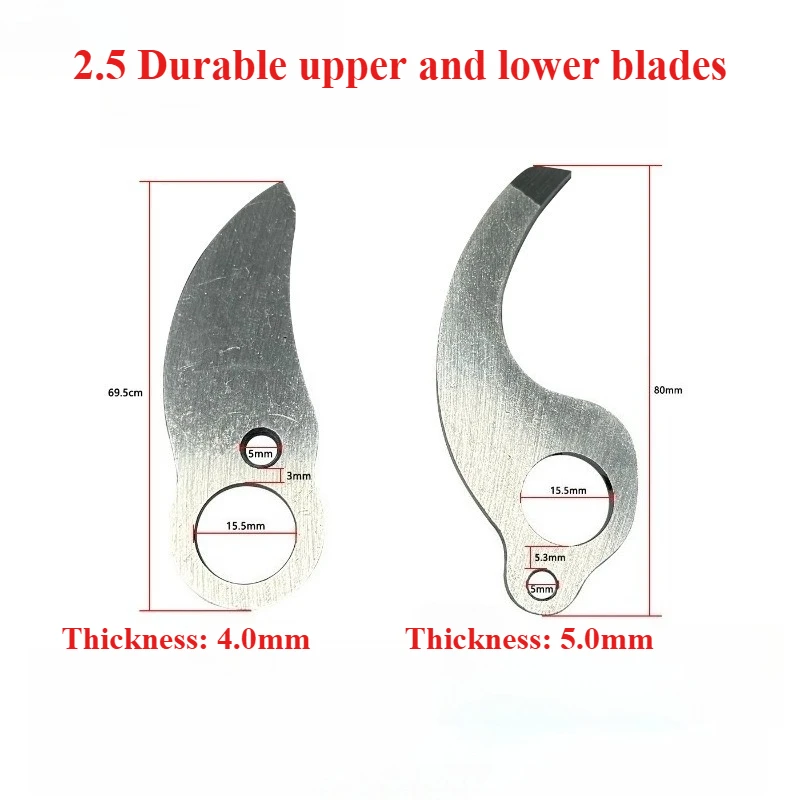 Suitable for lithium battery pruning shears blade 2.5/2.8/3.0/4.0/5.0 Electric scissors replacement blade
