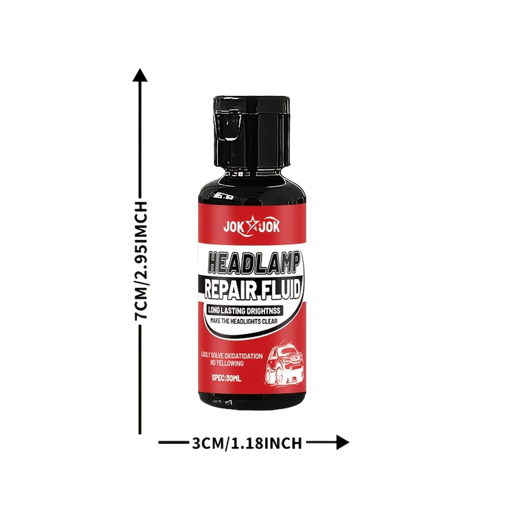JOKJOK Headlight Restoration Kit - DIY Headlight Repair System with Scratch Remover, Oxidation & Haze Remover, Chemical Formula