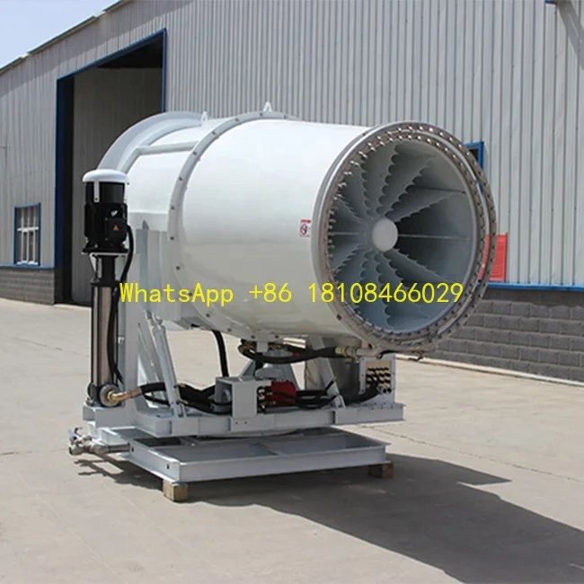 Machine de canon de brouillard de suppression de poussière de canon 120 mètres de brume d'eau à haute pression