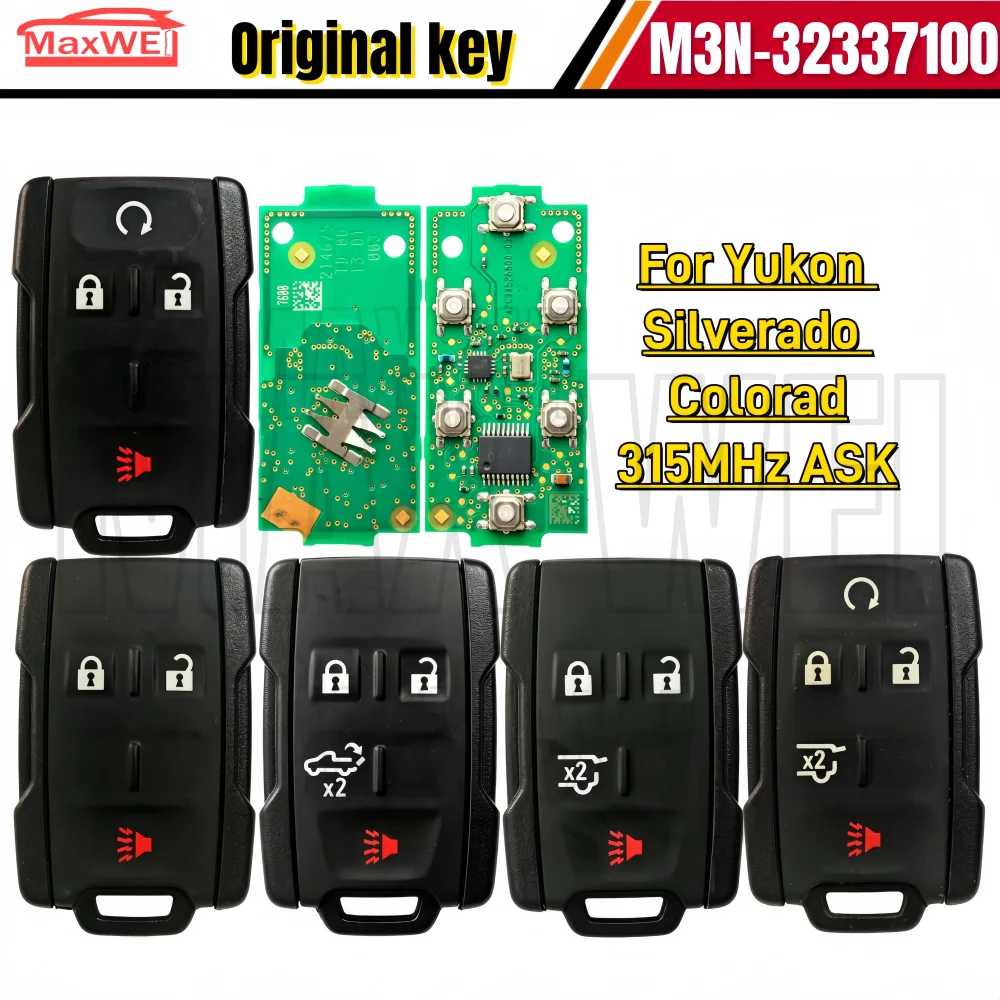 FCC IDD: M3N-32337100 315MHz ASK Original Remote Key For G/MC Yukon For Chevy Silverado Colorado 2014-2018 M3N32337100 13577770