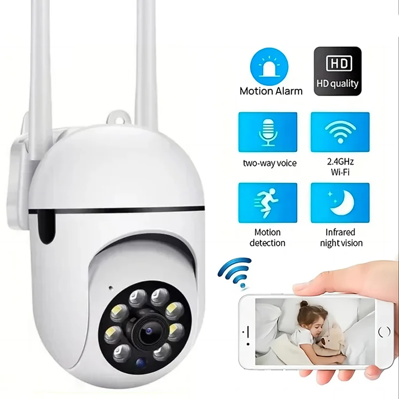 2MP PTZ IP Camera Color Night Auto Tracking CCTV IP WiFi Camera Security Camera Home Surveillance Camera Baby Monitor