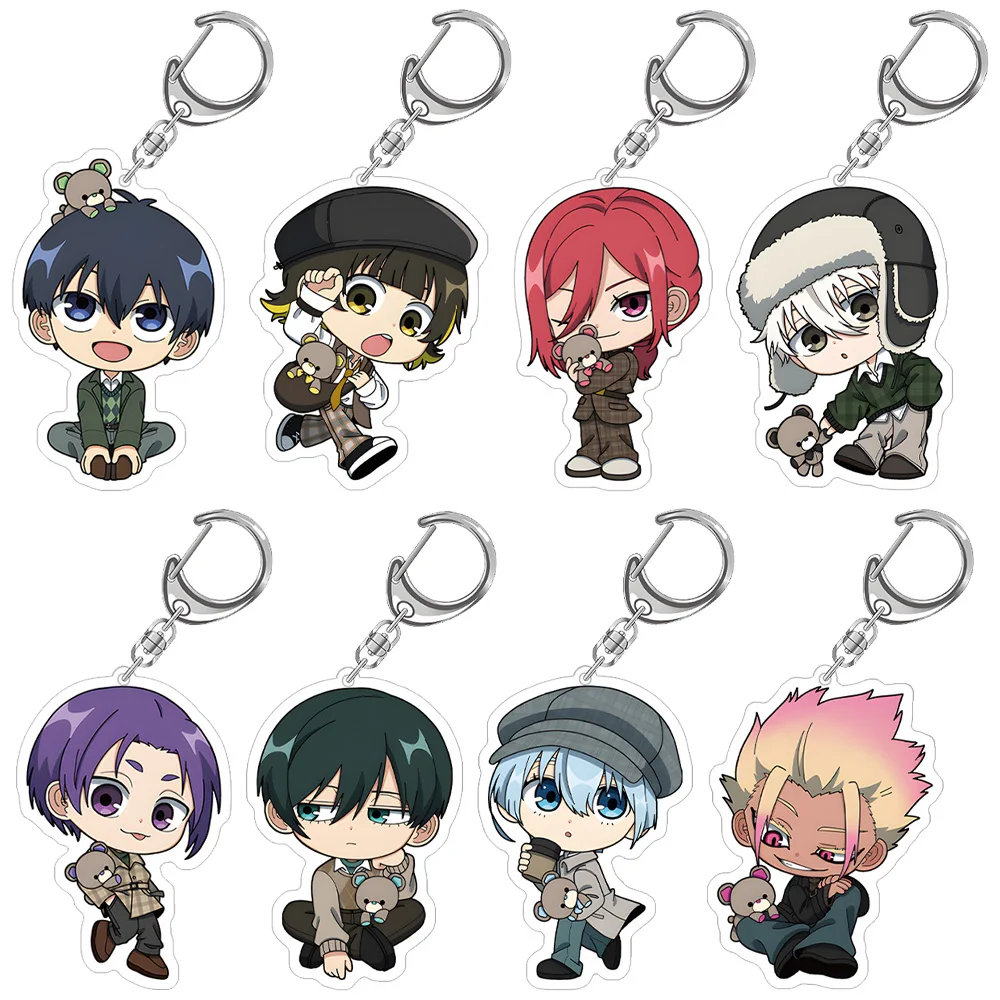 

TV Anime Blue Lock Tabito Karasu Taiga Tsunzaki Sae Itoshi Michael Kaiser Reo Mikage new cute Chibi Acrylic keychain Bag pendant
