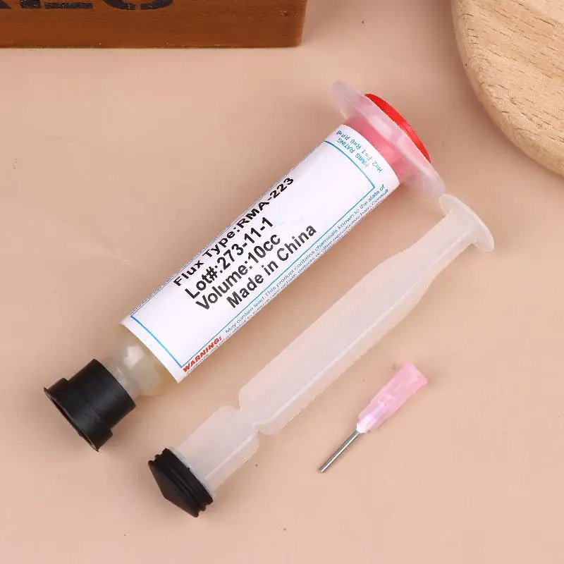10ml Flux For Soldering With Flexible Tip Syringe Solder Paste Flux Grease Repair Solder No Cleaning Welding Tools Tin Kit Past