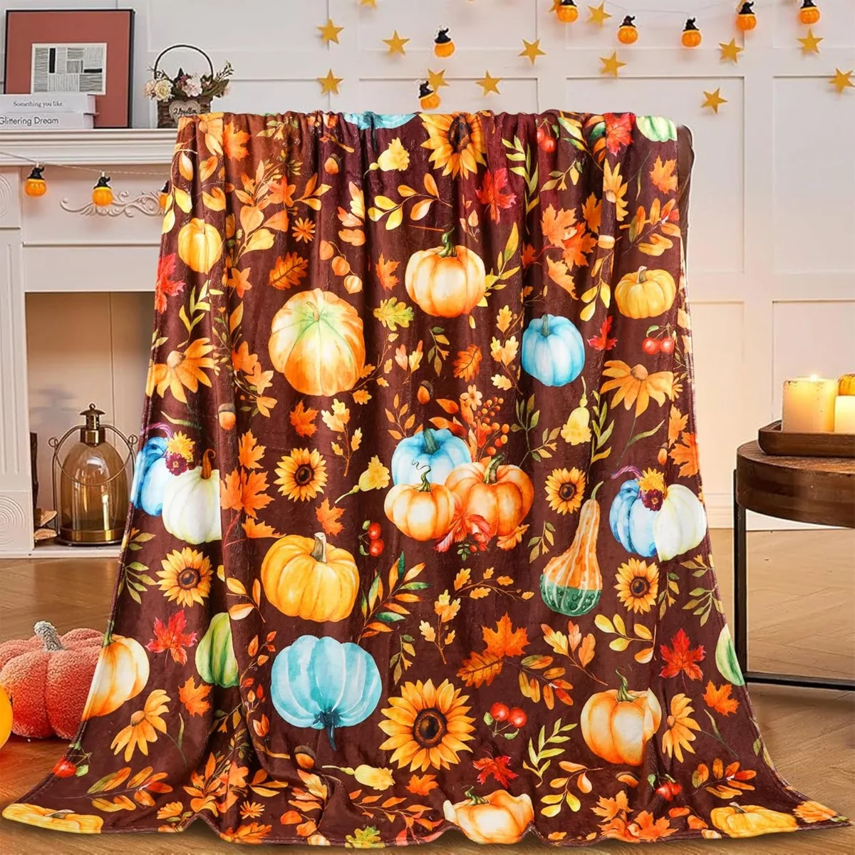 Halloween Blanket Ghost Pumpkin Bat Halloween Throw Blankets Cozy Soft for Bedroom Bed Sofa Decorations