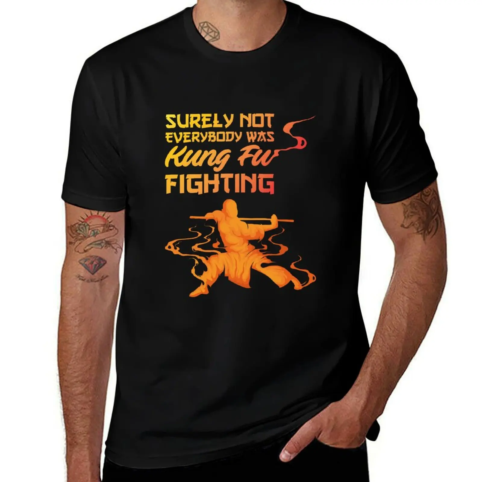 Surely Not Everybody Was Kung Fu Fighting T-Shirt summer shirt Man t-shirt clothes for men