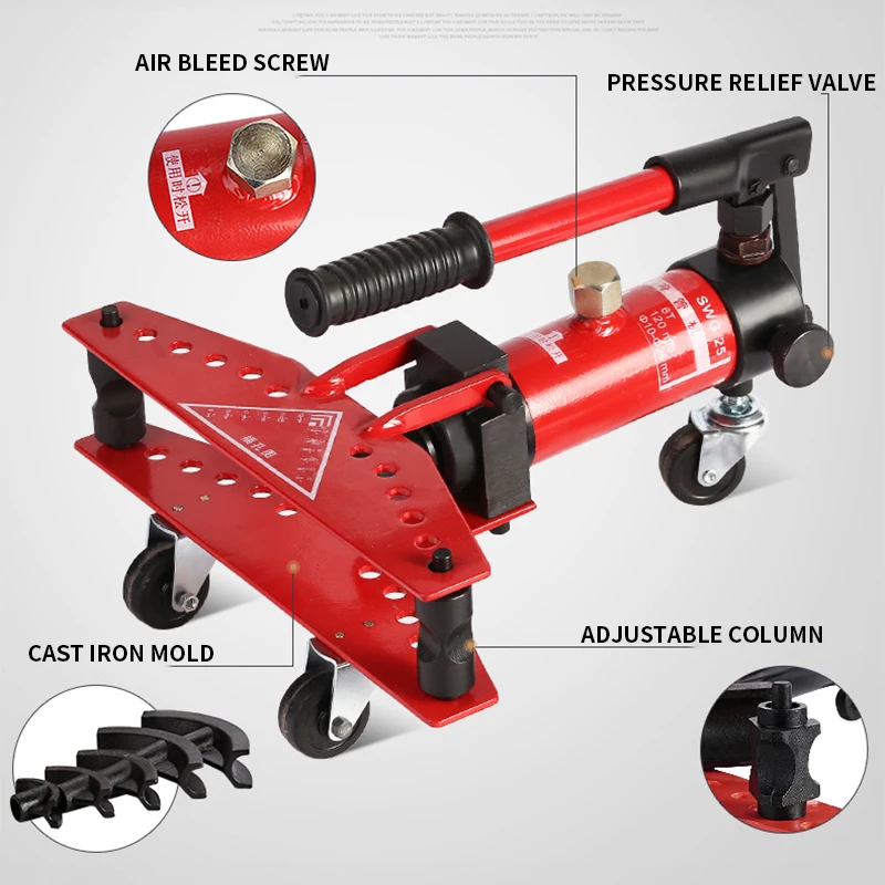 Cintreuse de tuyaux hydraulique SWG25, outil manuel de cintrer les tuyaux, cintreuse de tubes métalliques